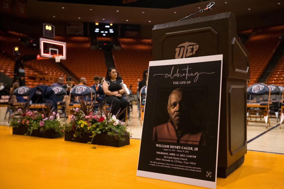 A celebration of life memorial for Willie Cager, member of Texas Western’s 1966 NCAA Championship team, was held on Friday April 14, 2023 at the Don Haskins Center.