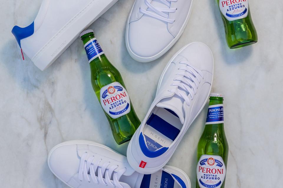 The Peroni + M.Gemi sneakers with beers