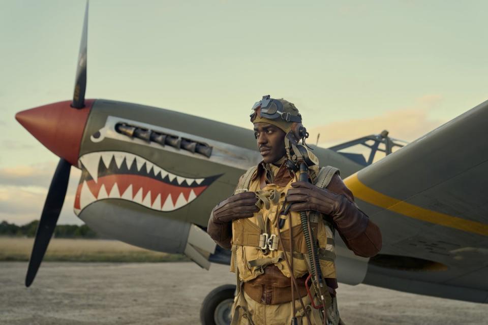 Ncuti Gatwa as Second Lieutenant Robert Daniels of the Tuskegee Airmen (Apple TV+)