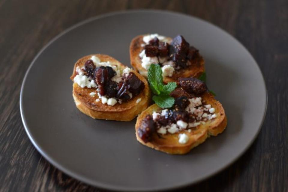 <p>CopyKat</p><p>This is an elegant appetizer to serve. Figs are marinated in wine and served with goat cheese on a crispy crostini. </p><p><strong>Get the recipe: <a href="https://copykat.com/figs-wine-and-goat-cheese-tappas/" rel="nofollow noopener" target="_blank" data-ylk="slk:Fig, Wine and Goat Cheese Tapas;elm:context_link;itc:0;sec:content-canvas" class="link ">Fig, Wine and Goat Cheese Tapas</a></strong></p><p><strong>Related: <a href="https://parade.com/916588/felicialim/easy-fig-recipes/" rel="nofollow noopener" target="_blank" data-ylk="slk:Easy Fig Recipes;elm:context_link;itc:0;sec:content-canvas" class="link ">Easy Fig Recipes</a></strong></p>