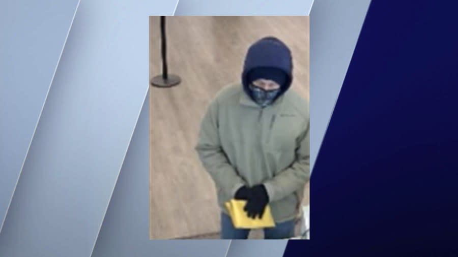 Surveillance cameras captured photos of a suspect who FBI agents believe robbed an Associated Bank inside a Jewel-Osco in Rogers Park on Jan. 6, 2024.