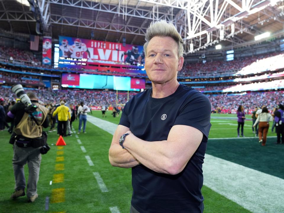 Gordon Ramsay attends Super Bowl LVII.