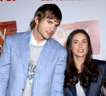 Ashton Kutcher and Demi Moore at the LA premiere of Columbia's Open Season