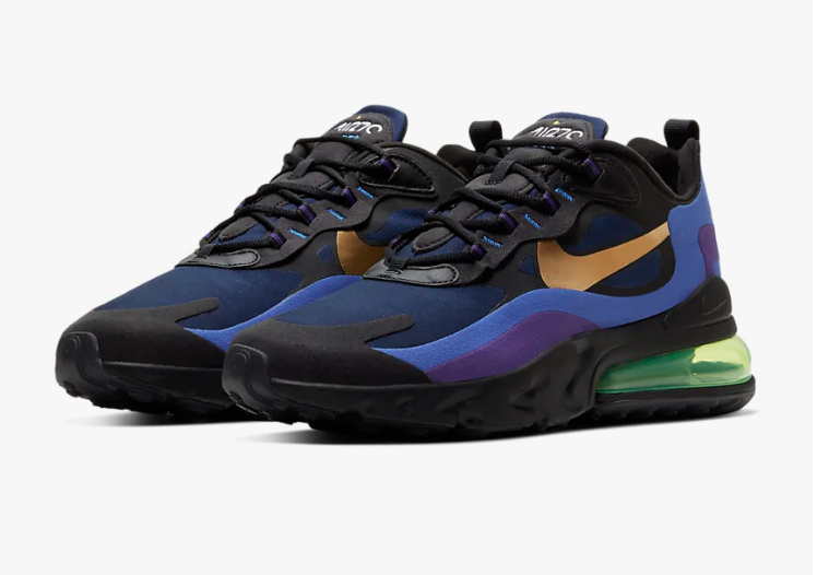 Nike Air Max 270 React (Black/Deep Royal Blue)