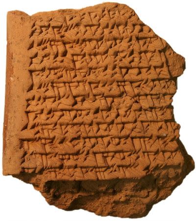 A clay tablet dating from 350 to 50 BC. REUTERS/Trustees of the British Museum/Mathieu Ossendrijver