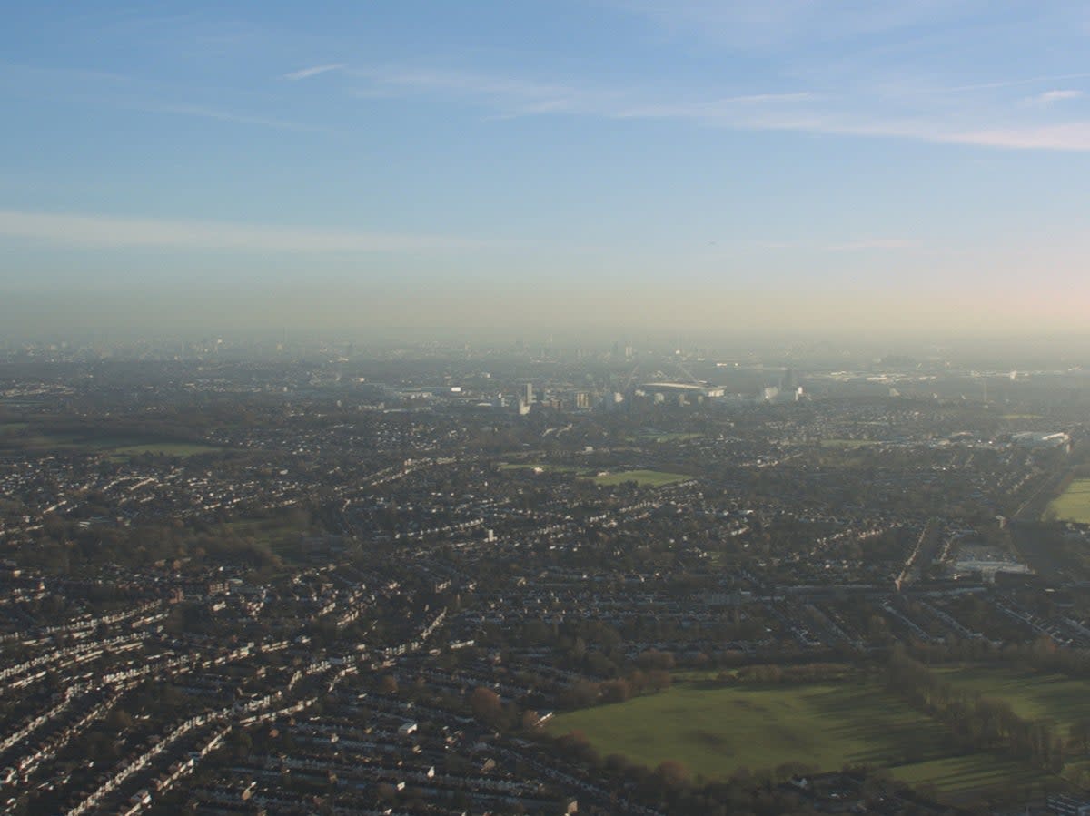 The film opens with a shot of London’s skyline  (Steve McQueen)