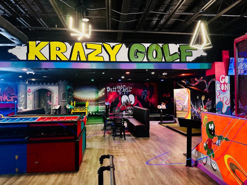 Krazy Golf in Waukesha, Wisconsin. Owner Aaron Coy plans a second location in downtown Des Moines.