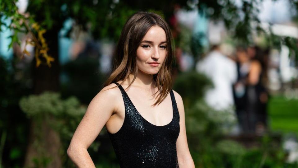 NEW YORK, NEW YORK SEPTEMBER 11 Caitlin Dever attends the Michael Kors fashion show during New York Fashion Week at the show at Domino Park on September 11, 2023 in New York City Photo via GothamWire Image