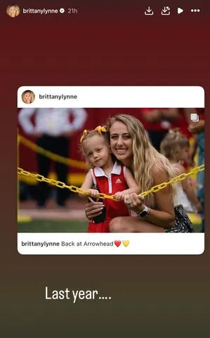 <p>Brittany Mahomes/Instagram</p> Brittany Mahomes Instagram Story