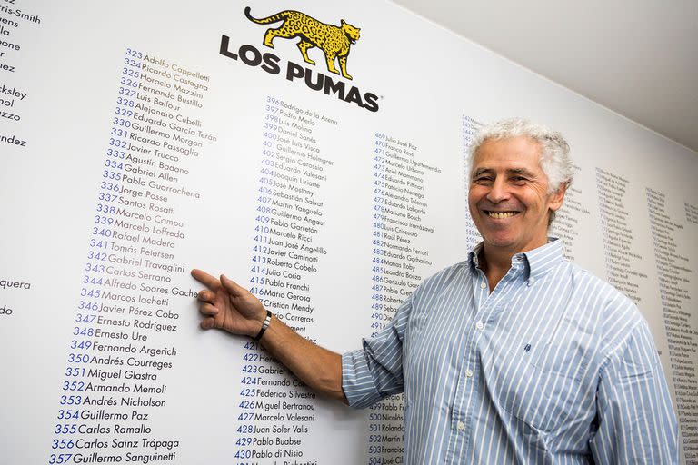 Gabriel Travaglini es el Puma número 342 entre los más de 800 rugbiers que pasaron por la selección; hoy como presidente, no se entromete en el juego, pero tiene asiduo contacto con los integrantes del plantel.