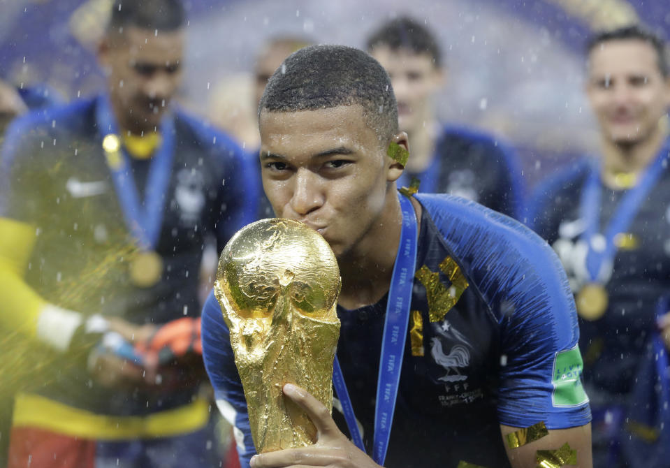 France’s Kylian Mbappe was the breakout star of the 2018 World Cup, and now he’s a champions as well. He’s also one of our 14 winners from the tournament. (AP)