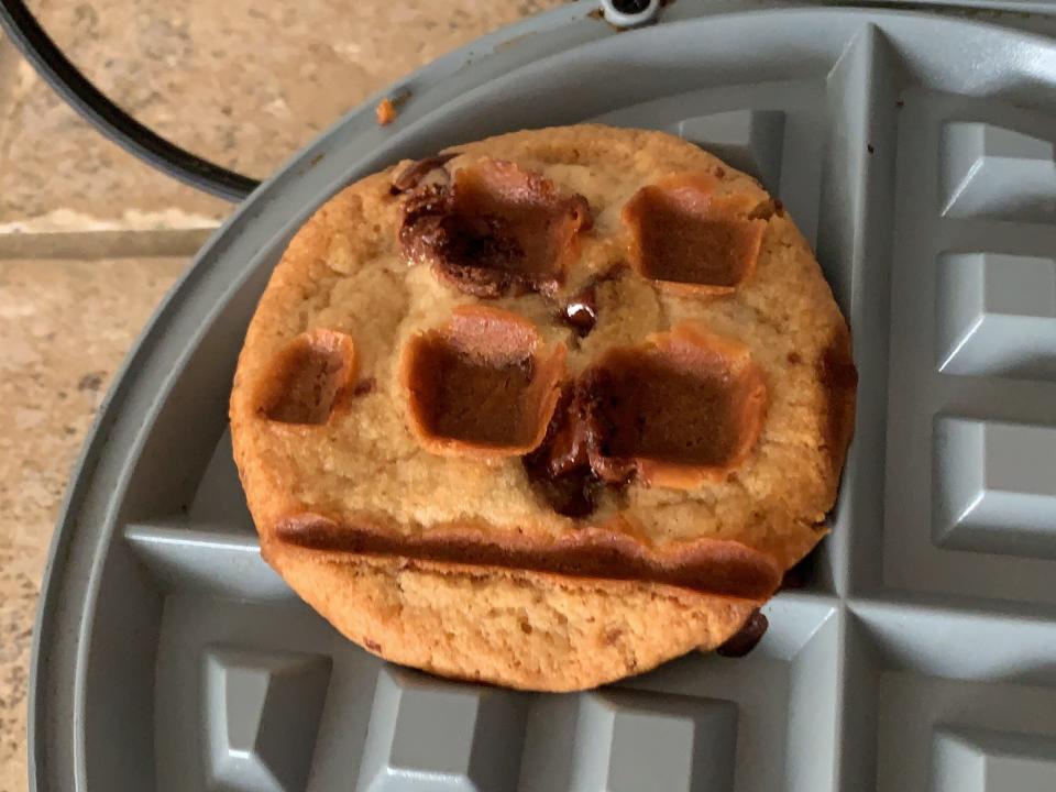 waffle maker cookie hack