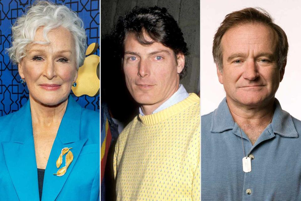 <p>Roy Rochlin/Getty Images; Jim Smeal/Ron Galella Collection via Getty Images; Caroline Schiff/Getty Images</p> (Left to right:) Glenn Close, Christopher Reeve, Robin Williams