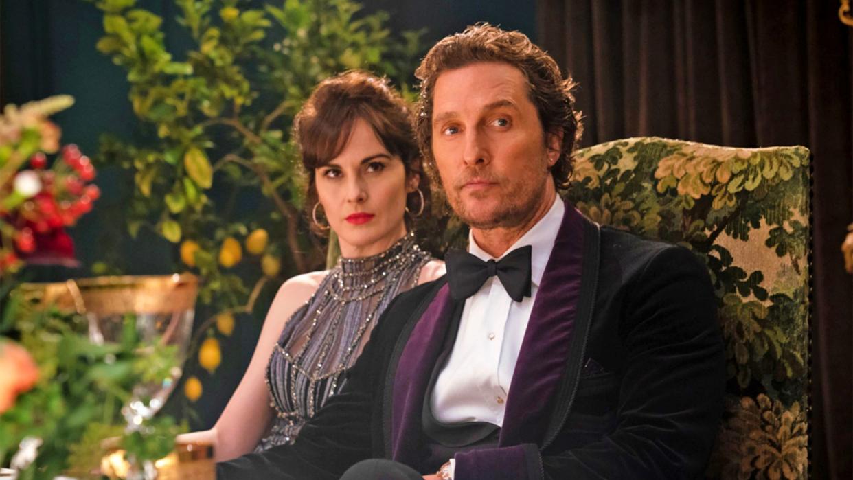  (left to right) Michelle Dockery and Matthew McConaughey in The Gentlemen. 