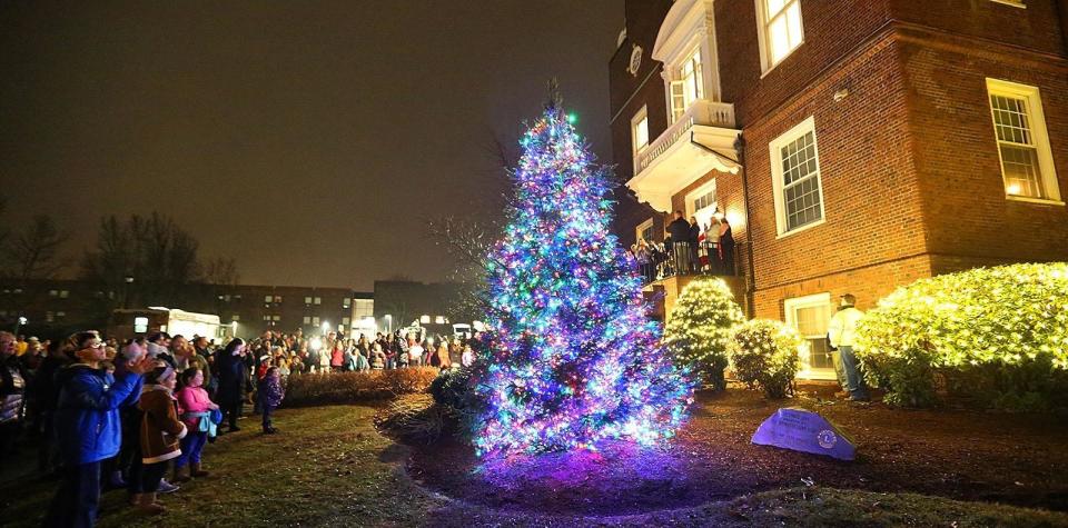 Weymouth's Christmas tree from 2020 shows the town's holiday spirit.
