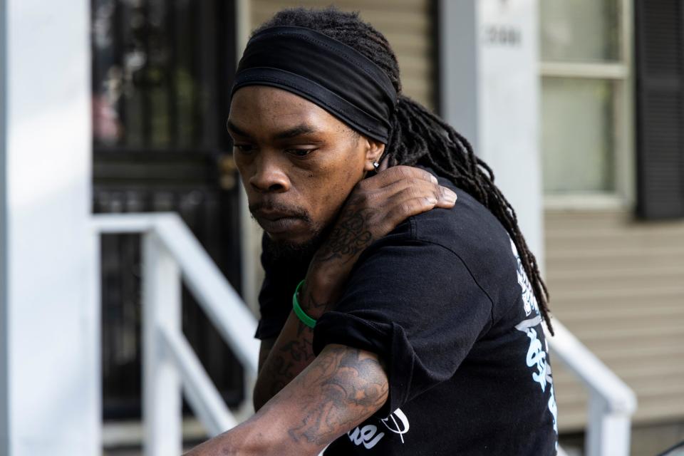 MEMPHIS, TN - September 5, 2023: Maurice Vaughn, who is a defendant who had his charges thrown out after a judge ruled that Memphis police violated his rights in searching his car, outside of his home in Memphis, Tennessee. Photo by Brad Vest for The Marshall Project