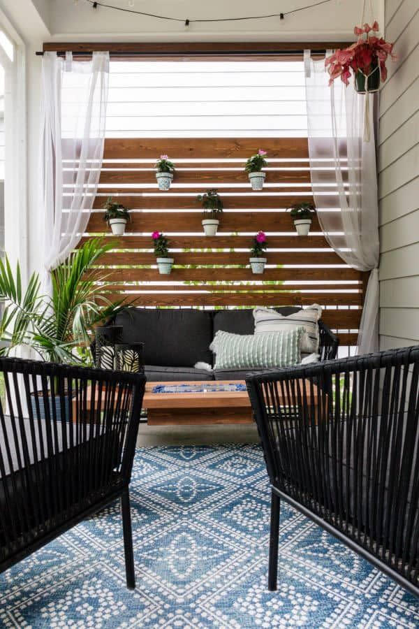 screened in porch ideas vertical garden