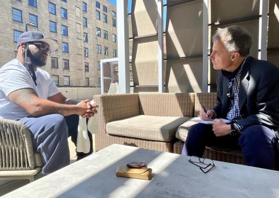 Terrence Floyd, brother of George Floyd, speaks to Andrew Buncombe (Dave Lipman)