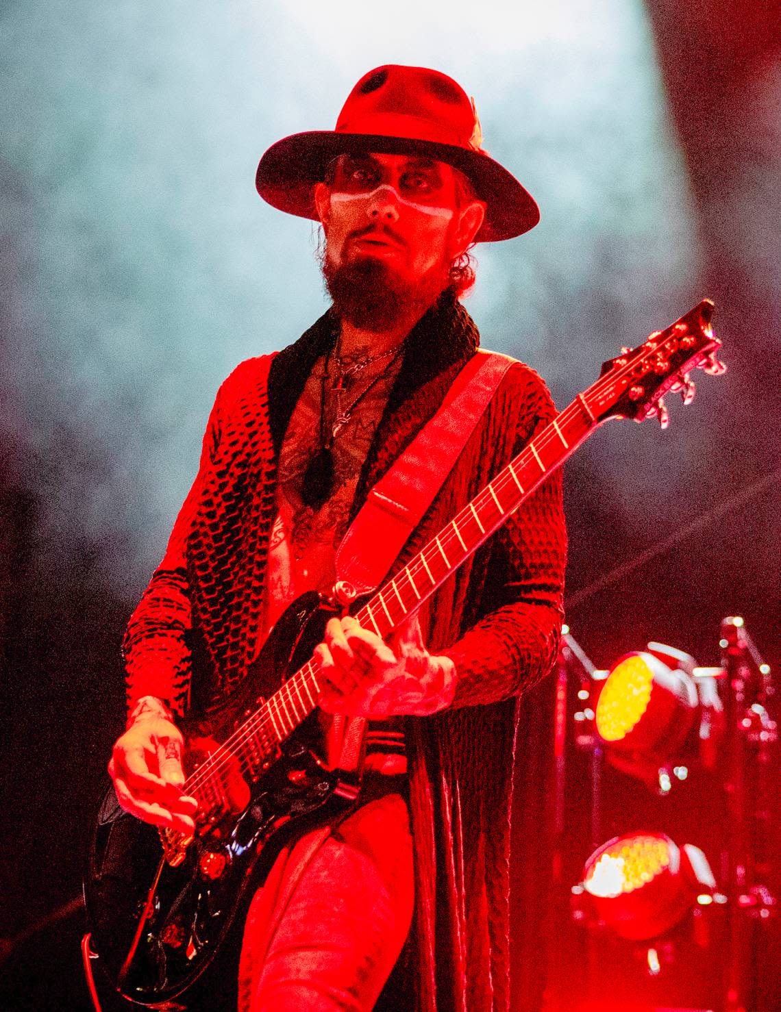 Jane’s Addiction performs at Raleigh, N.C.’s Red Hat Amphitheater, Tuesday night, Sept. 3, 2024.