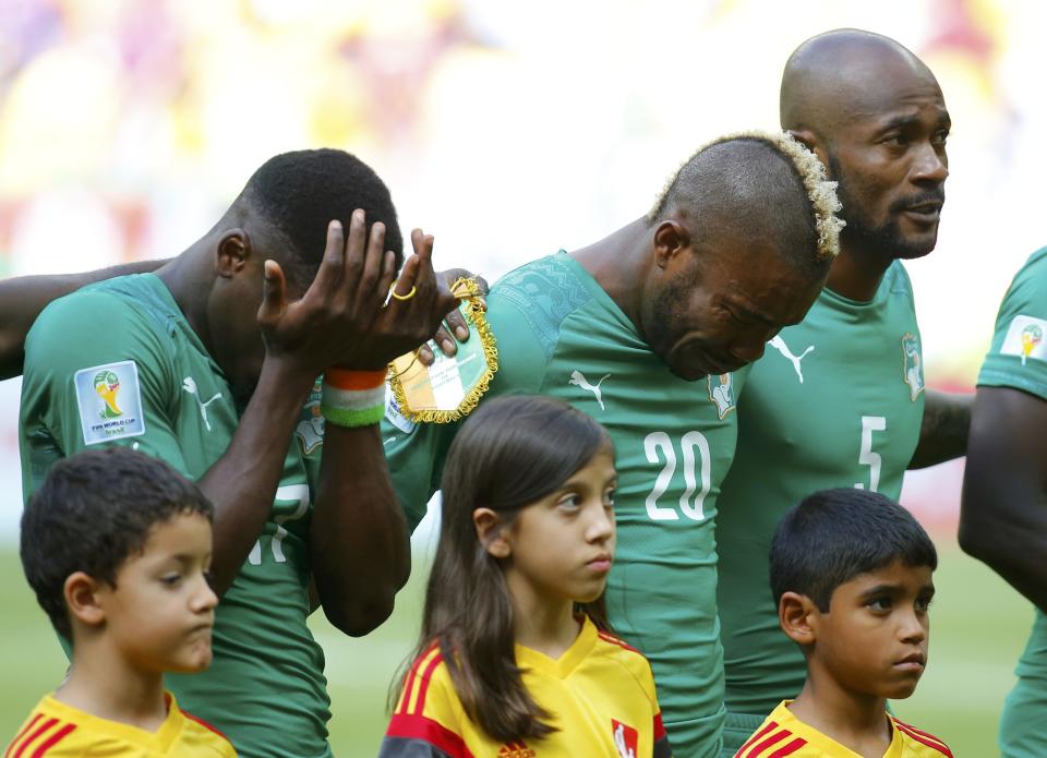 World Cup stars get emotional during national anthems