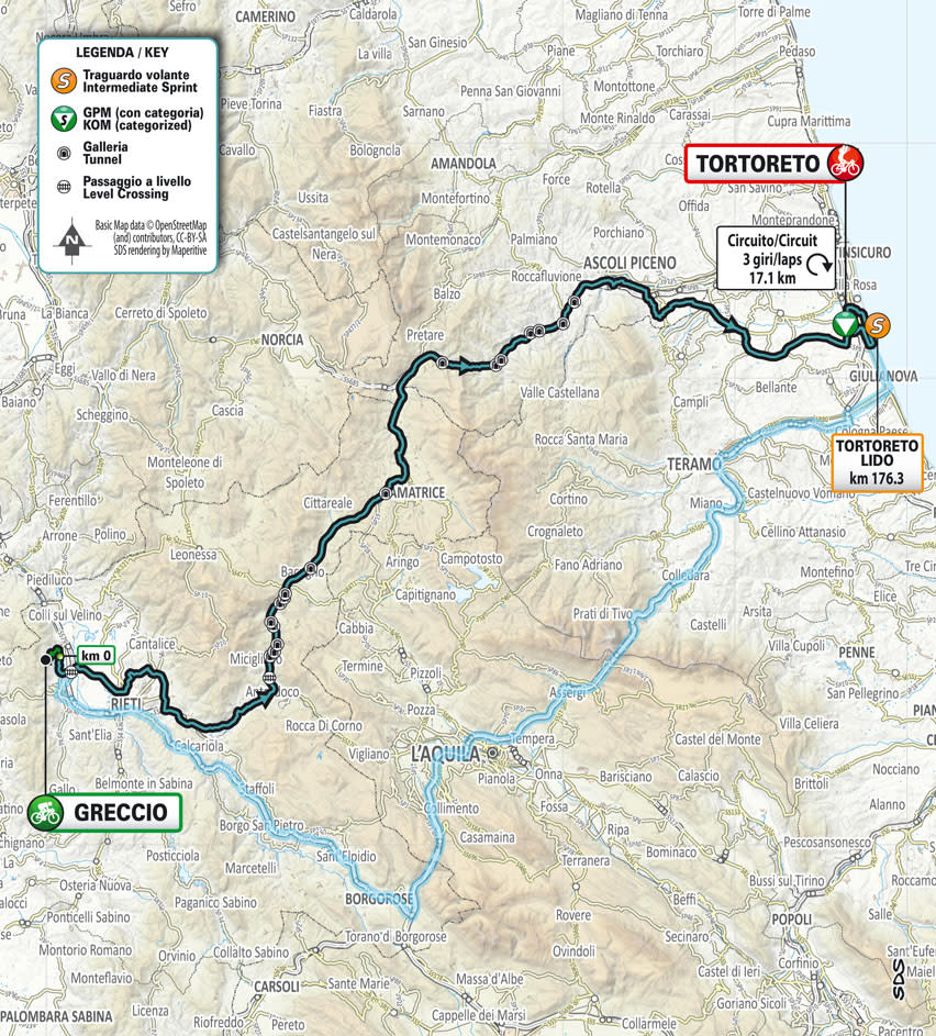 Maps and profiles of the 2023 Tirreno-Adriatico