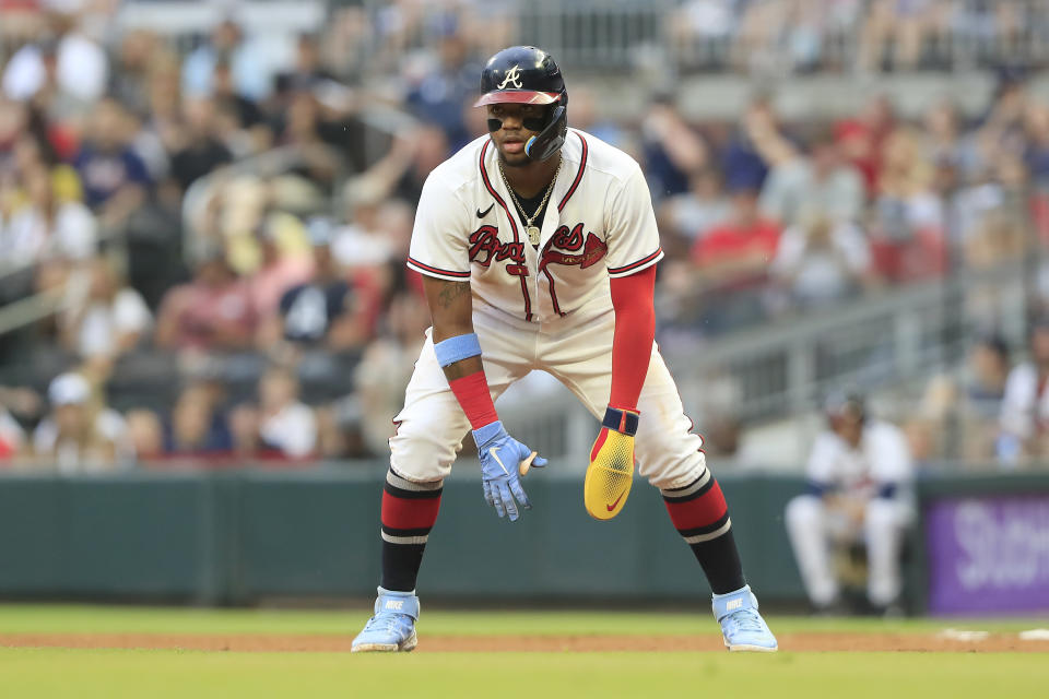 Wanna race? Atlanta Braves right fielder Ronald Acuña Jr. is one of many stars who could factor into a tight NL playoff hunt. (Photo by David J. Griffin/Icon Sportswire via Getty Images)