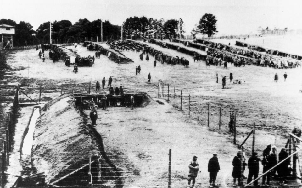 A so-called special zone in erbke, hannover military district, in autumn of 1941 nazis selected from there soviet pows for annihilation in the neuengamme concentration camp. (Photo by: Sovfoto/Universal Images Group via Getty Images) - Sovfoto/Universal Images Group Editorial