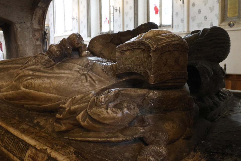 A tomb inside a church