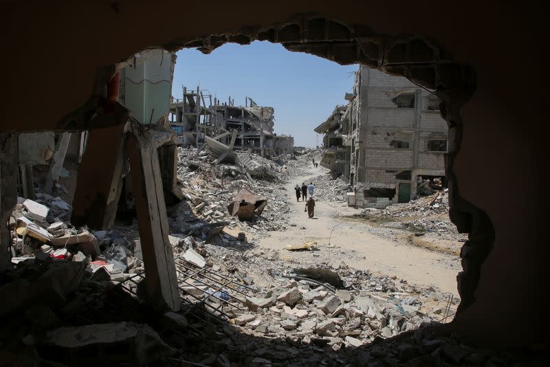 Scenes of destruction amid Israel-Hamas conflict, in Khan Younis in the southern Gaza Strip