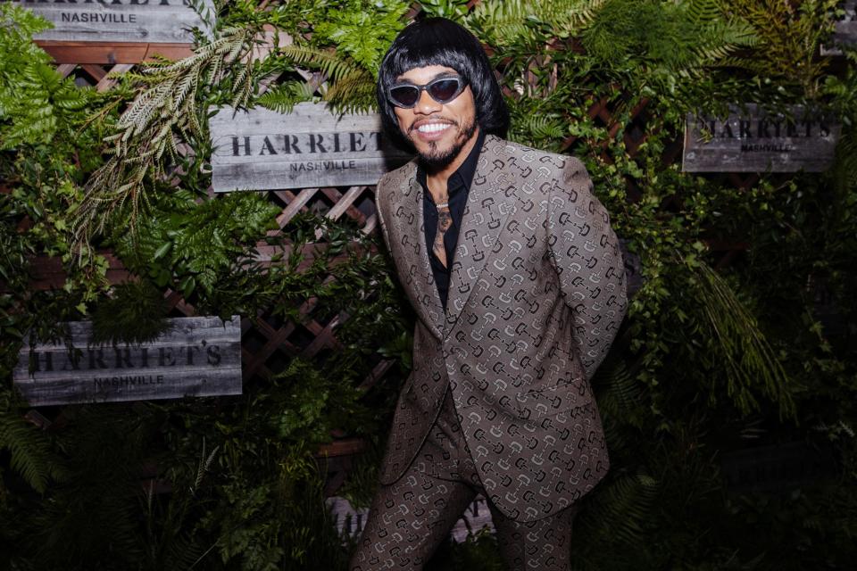 <p>Anderson .Paak poses during the grand opening of Harriet's Rooftop at 1 Hotel Nashville on Jan. 27 in Tennessee.</p>