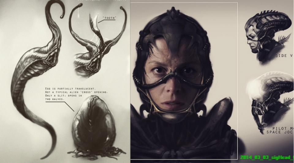 Neill Blomkamp's 'Alien' sequel concept art (Credit: Neill Blomkamp/20th Century Fox)