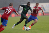 Soccer Football - International Friendly - Czech Republic vs Nigeria - Rudolf-Tonn-Stadion, Schwechat, Austria - June 6, 2018 Nigeria's Wilfred Ndidi in action with Czech Republic's Antonin Barak REUTERS/Heinz-Peter Bader