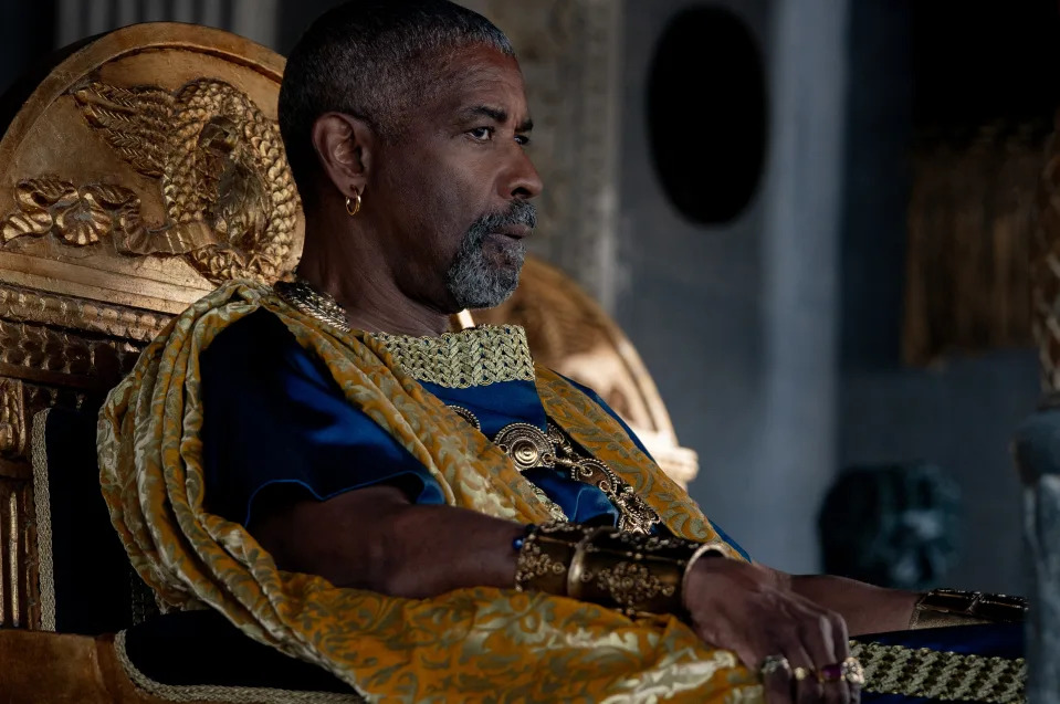 Denzel Washington plays Macrinus in <em>Gladiator II</em>. (Paramount Pictures)