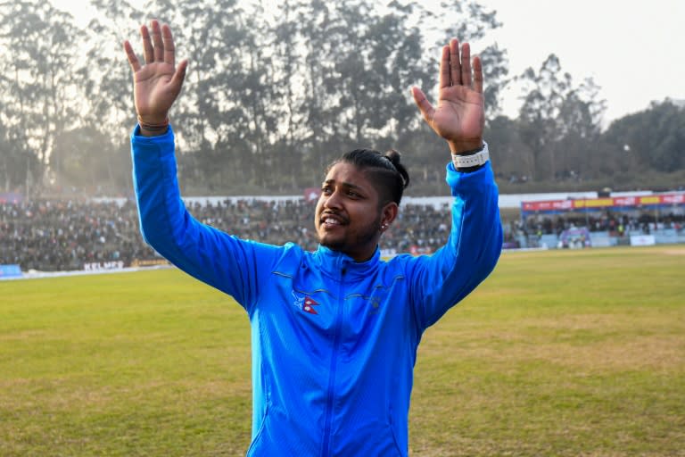 Nepali cricket star Sandeep Lamichhane was on Friday convicted of rape after a repeatedly delayed trial (PRAKASH MATHEMA)