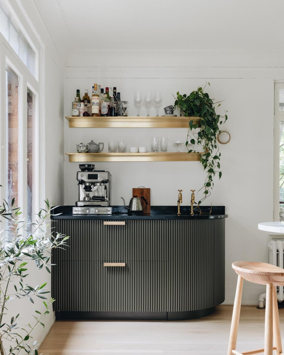 Kitchen coffee station by Jean Stoffer Design