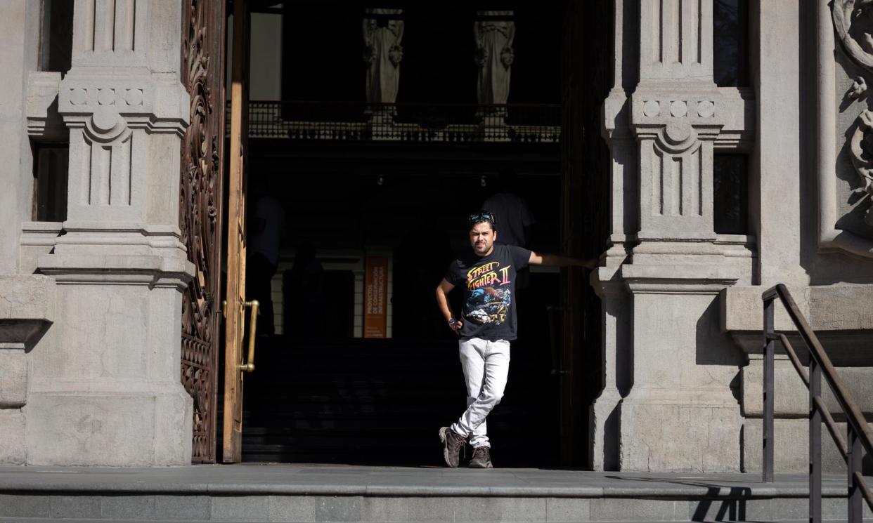 <span>‘There was no alarm, no cameras’<strong>: </strong>E Fabres outside the National Museum of Fine Arts, Santiago, Chile.</span><span>Photograph: Sofia Yanjari/The Guardian</span>