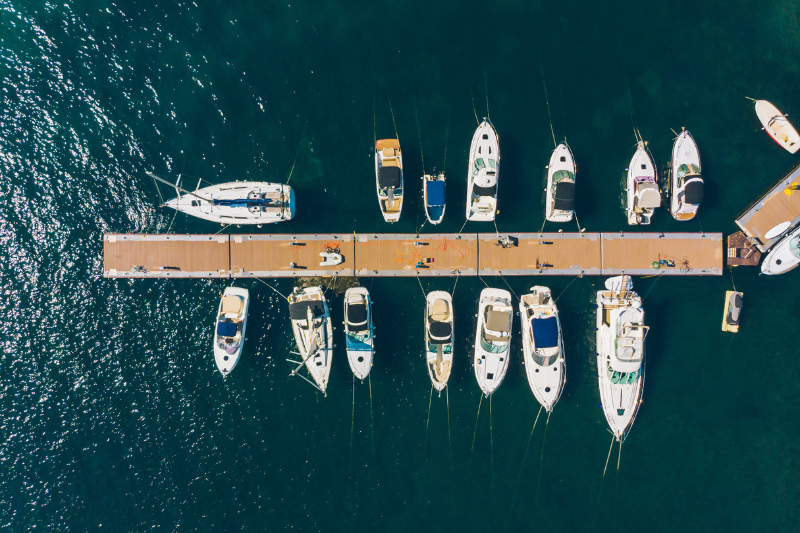 Yachts Berthed at Marina