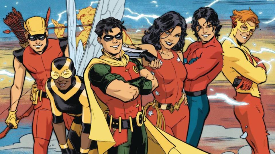 Heroes on cover of Teen Titans: World's Finest #1