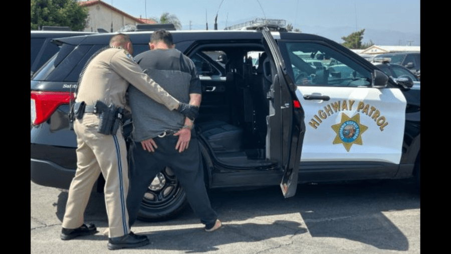 A suspect was arrested after a shooting during an argument aboard a Foothill Transit bus in Baldwin Park left a woman hospitalized on June 17, 2024. (California Highway Patrol)