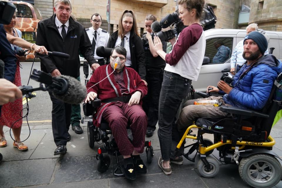 <div class="inline-image__caption"><p>Nicholas Alahverdian is wheeled into a Scottish court.</p></div> <div class="inline-image__credit">Andrew Milligan - PA Images</div>