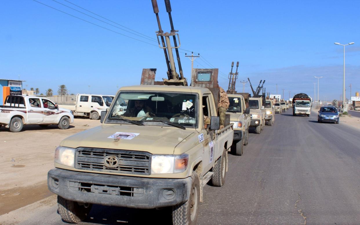 Military vehicles of the Libyan internationally recognised government -  Ayman Al-Sahili/Reuters