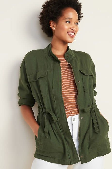 Old Navy Linen-Blend Utility Jacket