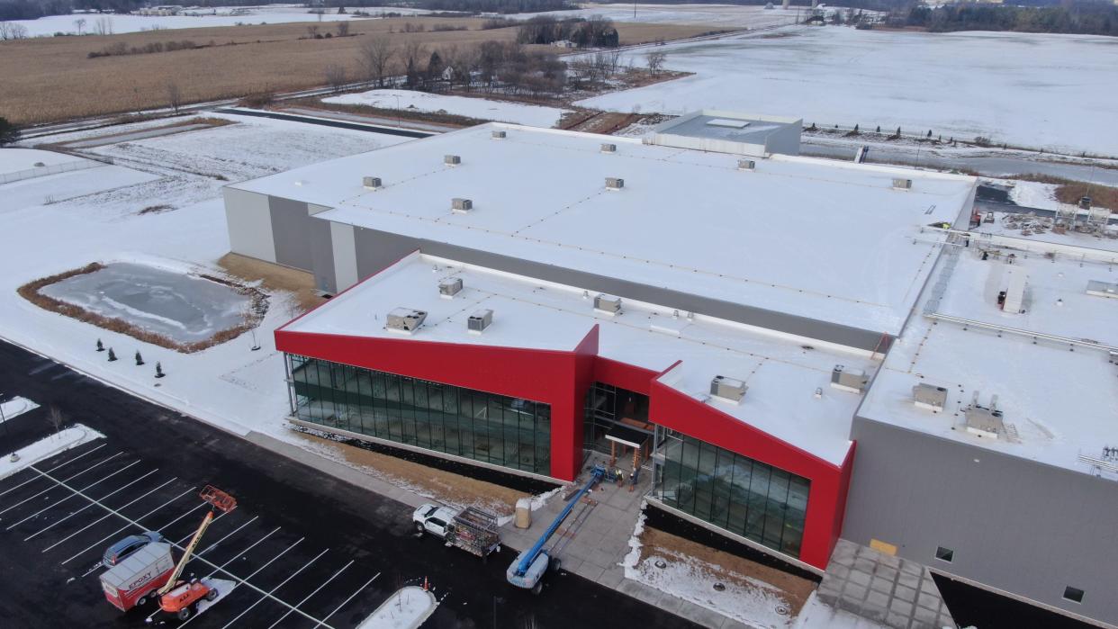Aerial images of Carnivore Meat Co.'s new, $55 million production facility and headquarters building on Green Bay's east side. Carnivore expects to begin production in the facility in spring 2024.