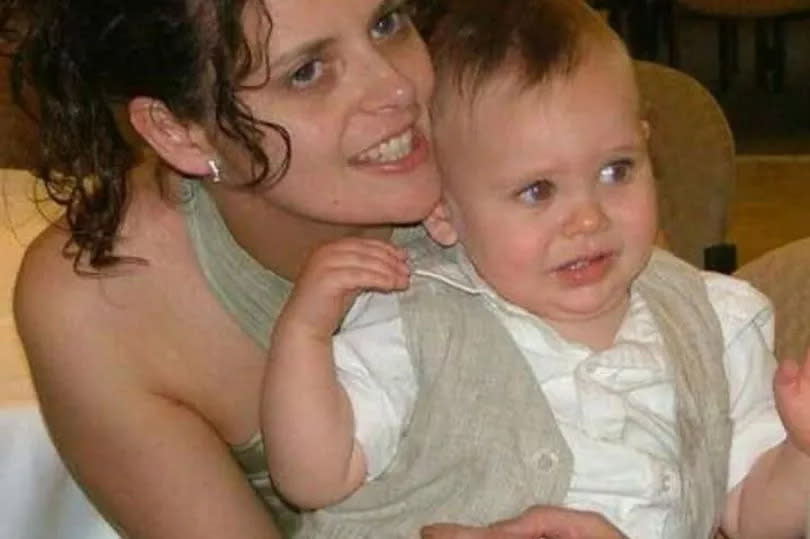Max as a baby with mum Angie Jones -Credit:Brain Tumour Research