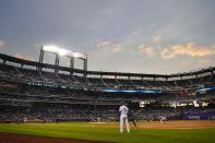 The Atlanta Braves play the New York Mets during the second inning of a baseball game Tuesday, June 22, 2021, in New York. (AP Photo/Frank Franklin II)