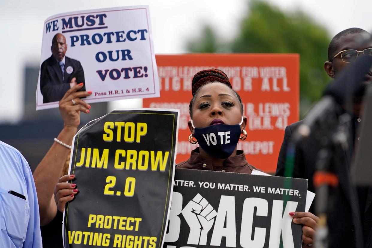 File: The yearbook included two pages that focused on the Black Lives Matter movement (AP)