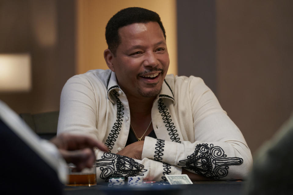 This image released by Peacock shows Terrence Howard in a scene from "The Best Man: The Final Chapters." (Clifton Prescod/Peacock via AP)