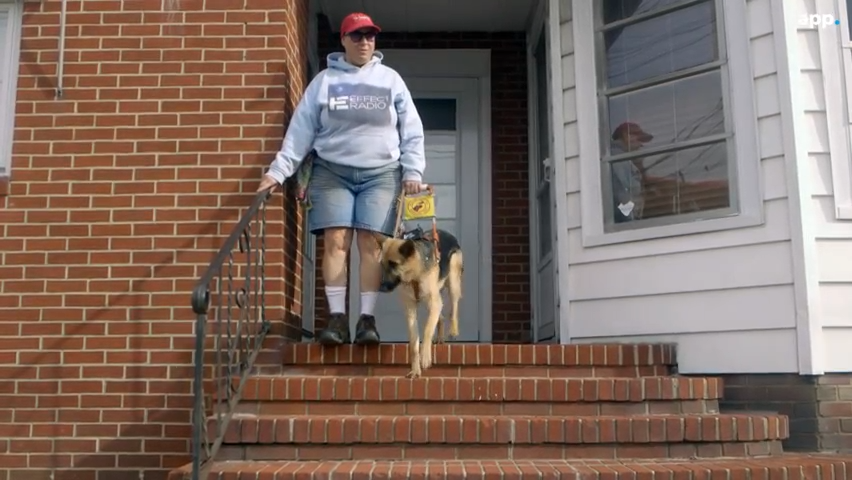 Angie Polizzotto with Molly in 2022.