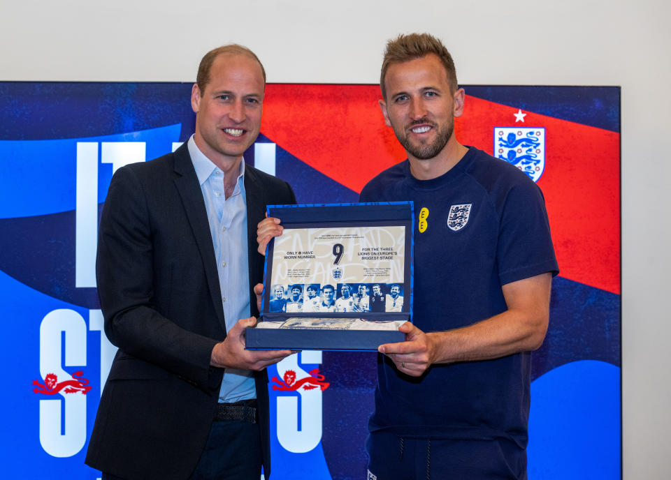 Prince William met with the England team to wish them luck (Paul Cooper/The Telegraph/PA Wire)