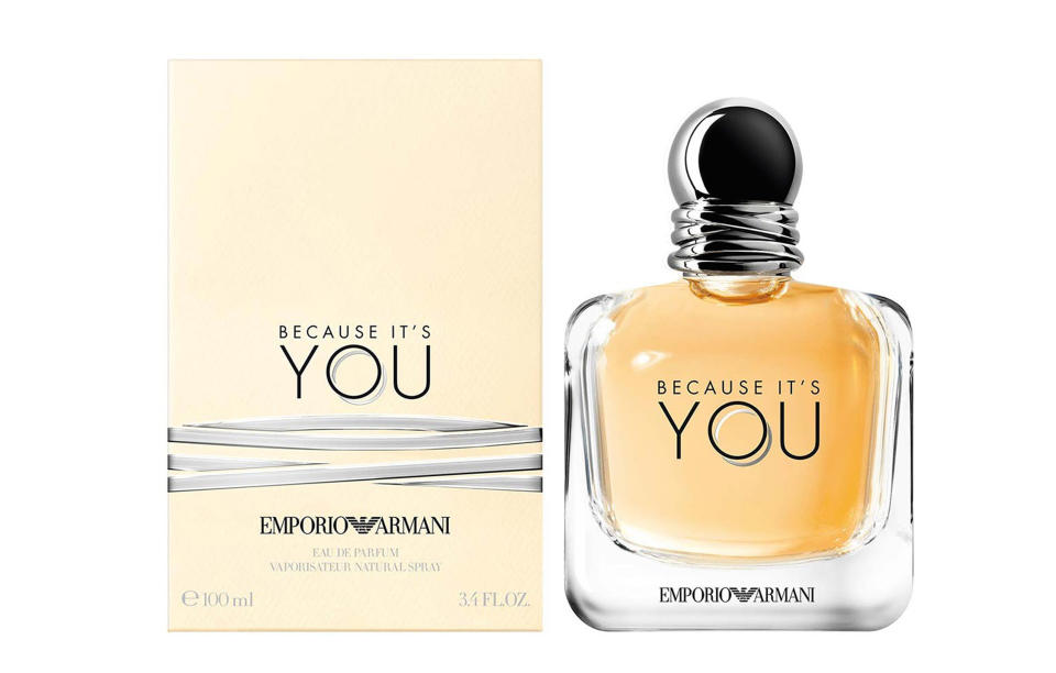 <p><a rel="nofollow noopener" href="http://www.boots.com/search/emporio+armani+because+it's+you" target="_blank" data-ylk="slk:Boots, from £47;elm:context_link;itc:0;sec:content-canvas" class="link "><i>Boots, from £47</i></a><br><br></p>